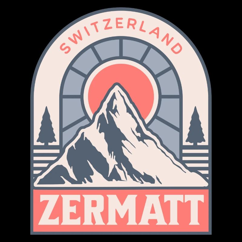 Zermatt Schweiz Retro Ski