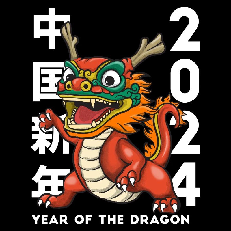 Chinesisches Neujahr Drache China Asian I Geschenk