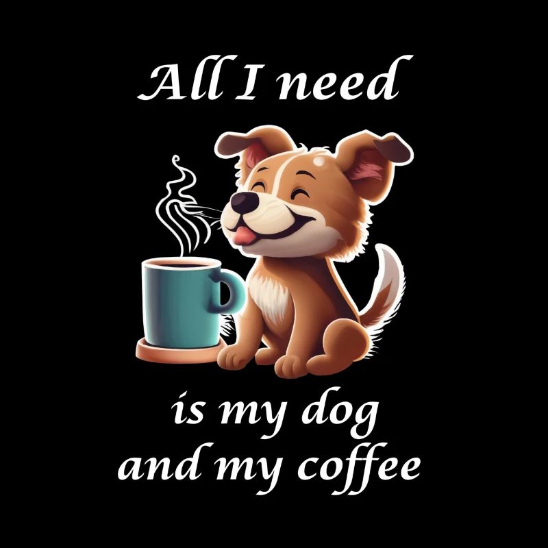 Süßer Hund mit Kaffeetasse