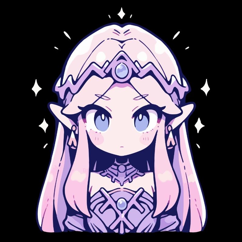 Princesse Chibi mignonne - Conception de conte de fées mignon