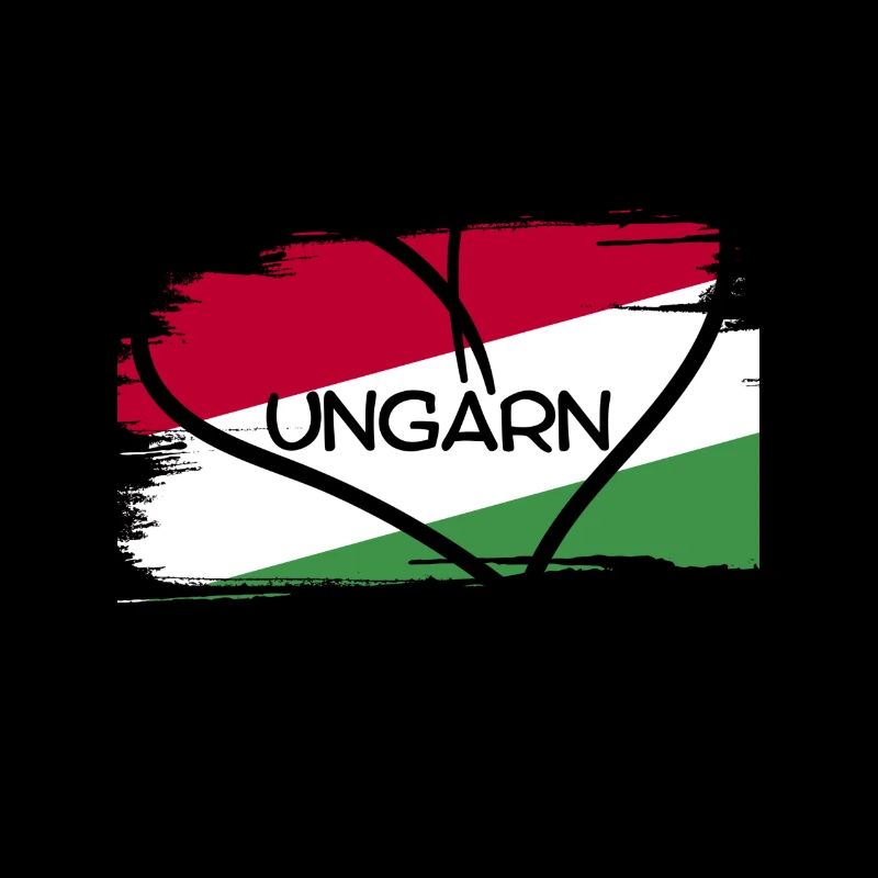 Ungarnflagge mit Herz