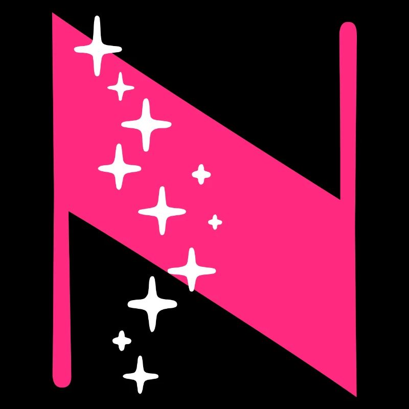 Letter N Glitter