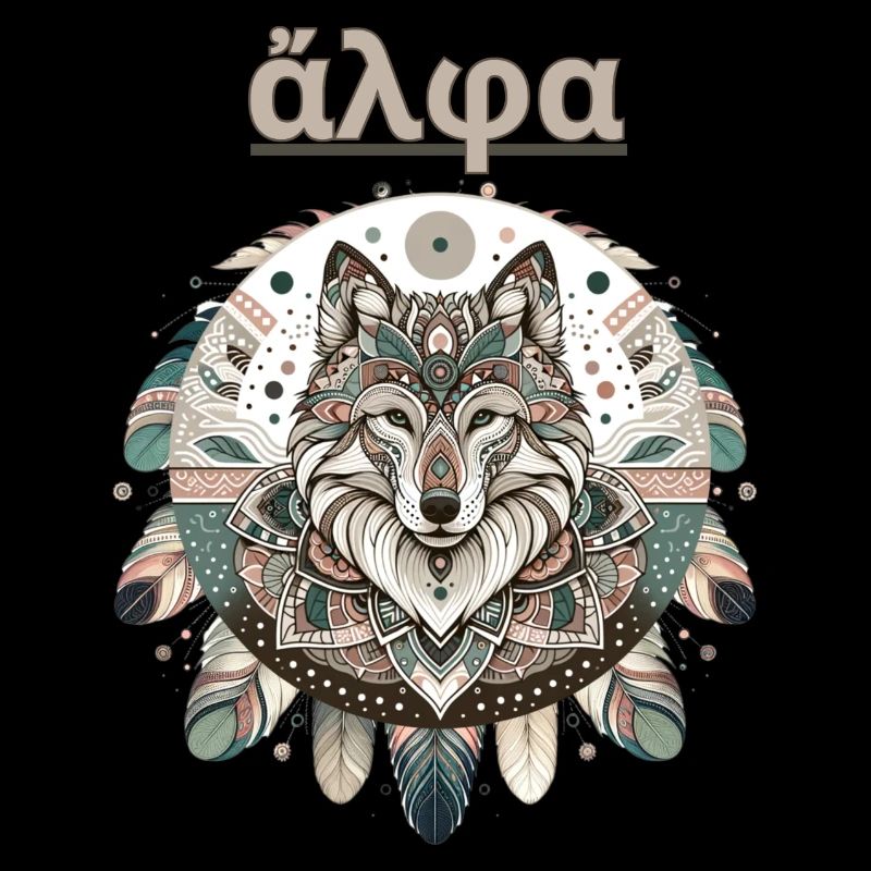 Alpha Wolve - Boho Mandala Design