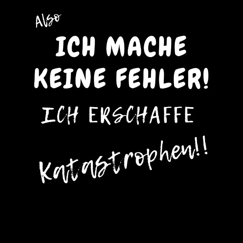 Ich mache keine Fehler.Ich erschaffen Katastrophen