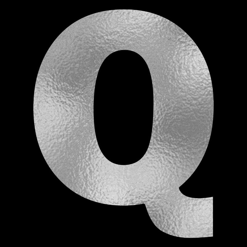 Buchstabe Q Silber