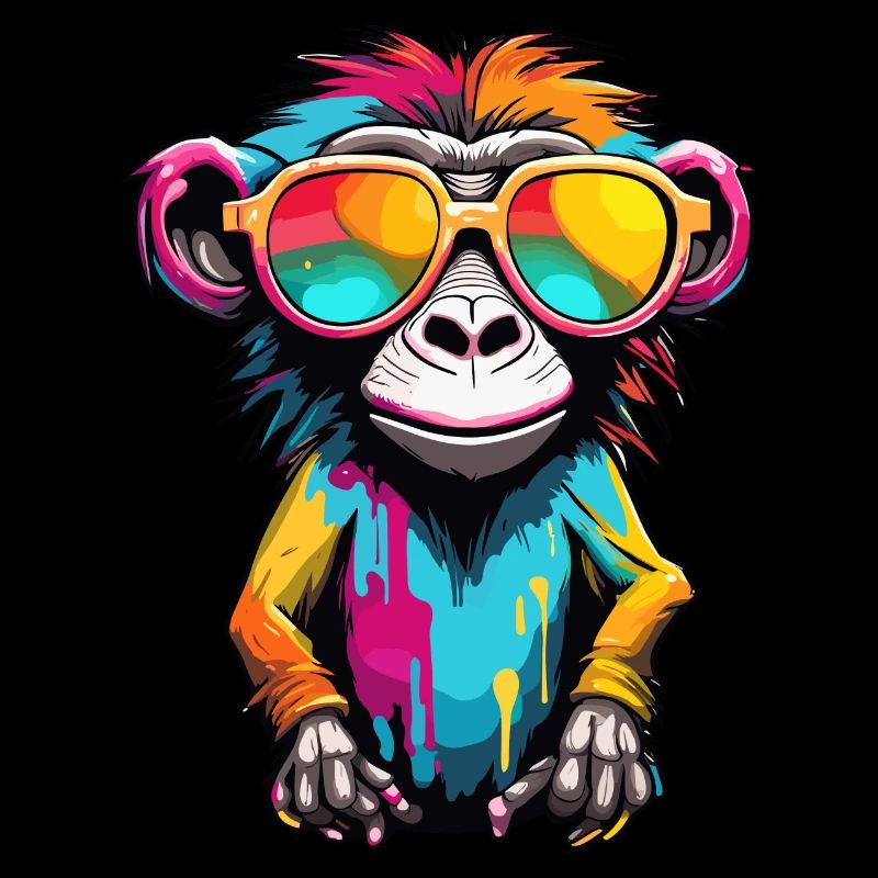 Affe / Tier / Zoo / Babian / Wild / Comic