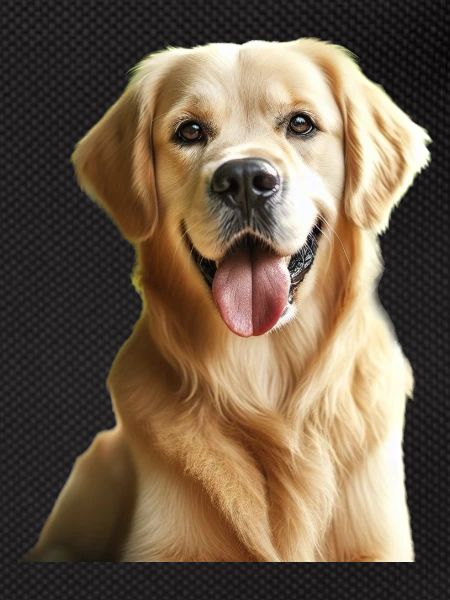 Un Golden Retriever heureux