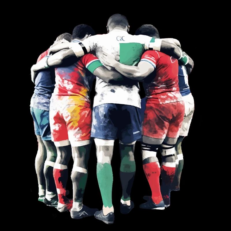 Les joueurs de rubgy