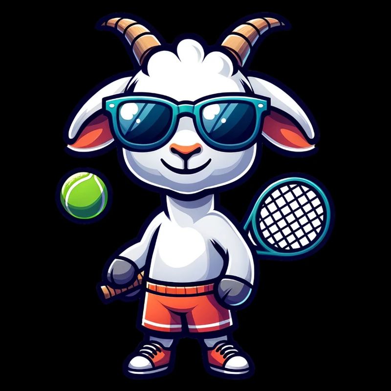 Chèvre unique en tant que joueuse de tennis