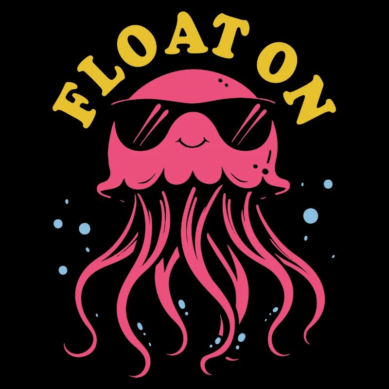Float on, jellyfish with tentacles, sea creatures
