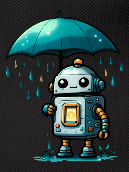 Robot in the rain