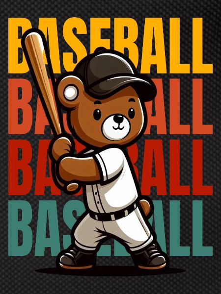 Cute Baseball Bear