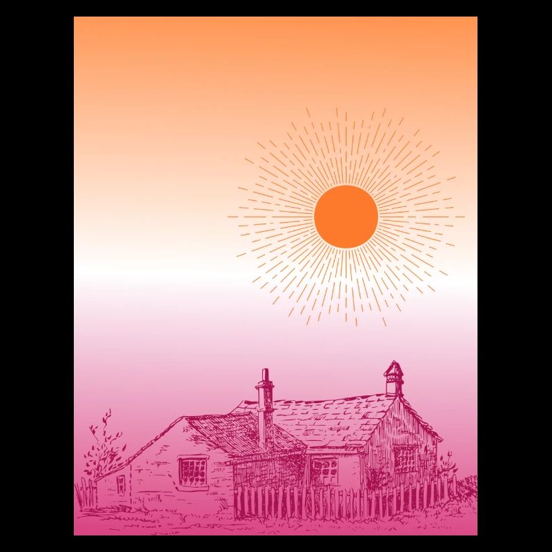 Subtle Hints WLW Sunrise Cottagecore Flag Design