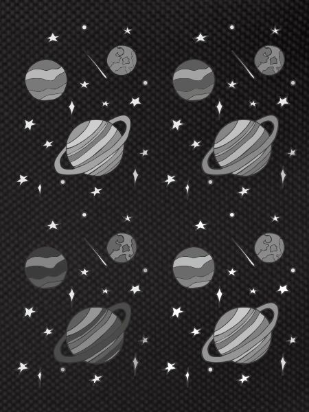 Planet pattern grayscale