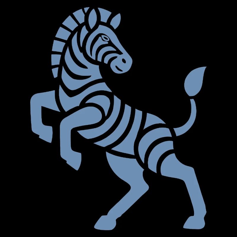 Zebra Silhouette Kunststück Minimal Design
