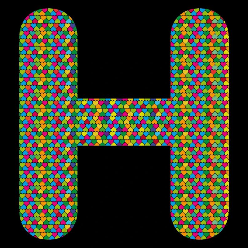 Buntes Herz H Design – Einzigartig & Stylisch!