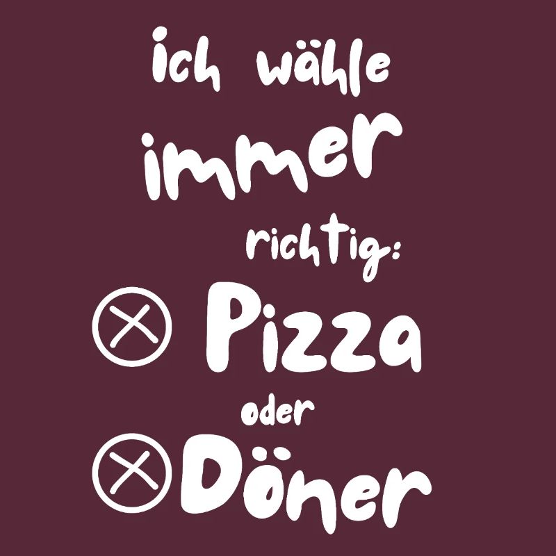 Ich wähle Pizza oder Döner