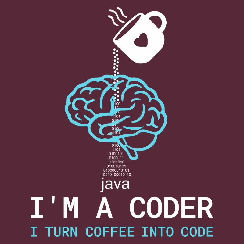 T-shirt Coder : Du café dans le code – Nerdy Programmie
