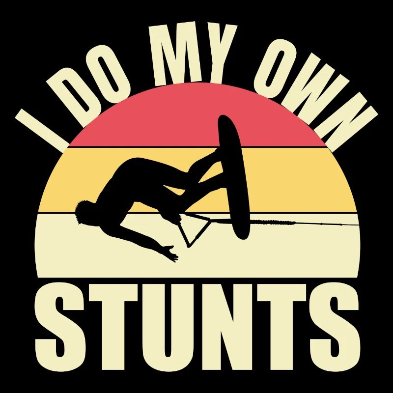 I Do My Own Stunts - Retro Waterskiing