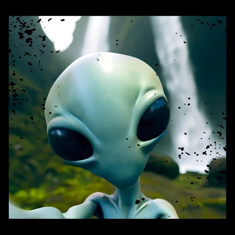 Alien Selfie - À côté de la cascade