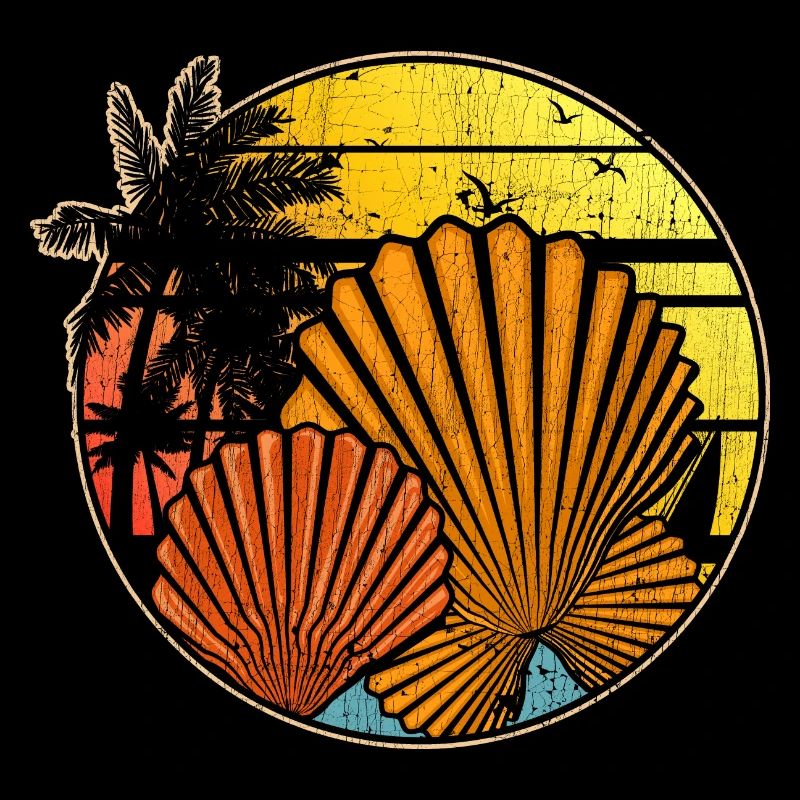Retro Summer Holiday Palm Gift Shell