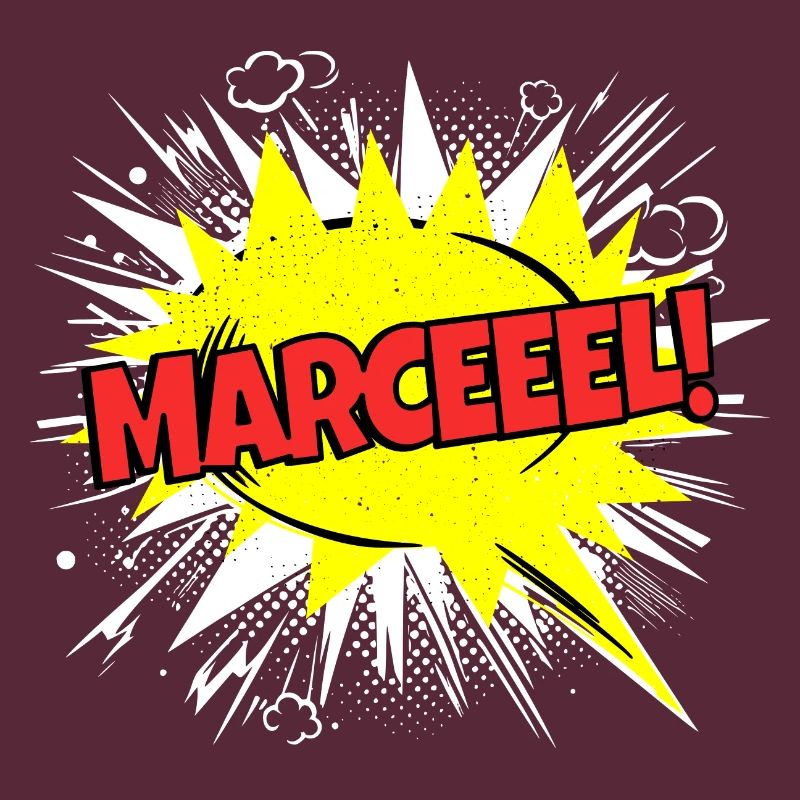 Marcel Name Funny Speech Bubble Marceeel!