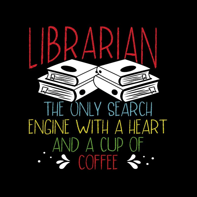 Bibliothekar Geschenk Suchmaschine mit Herz und