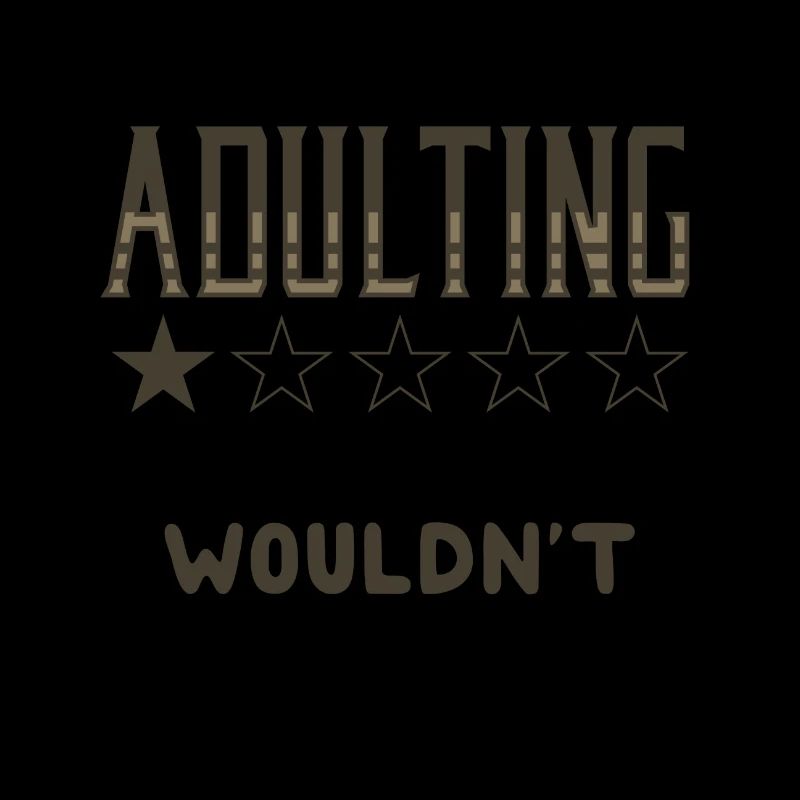 Adulting Difficut AF ne recommanderait pas Sarcastic