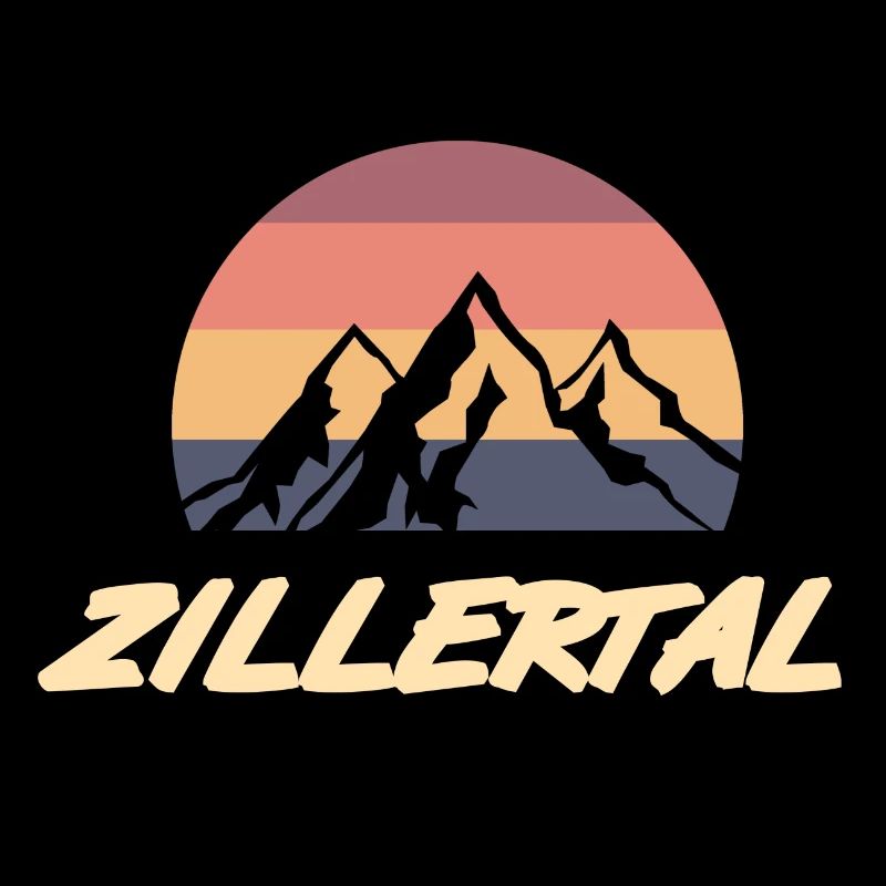 zillertal berge retro Farben Geschenk