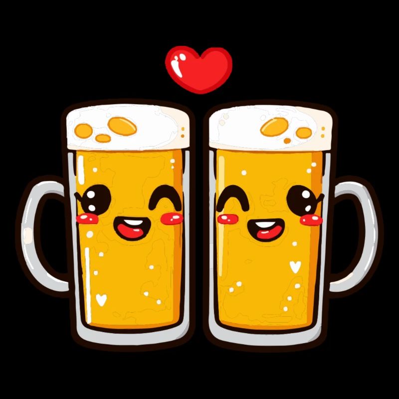 Bier Paar Liebe Herz Valentinstag