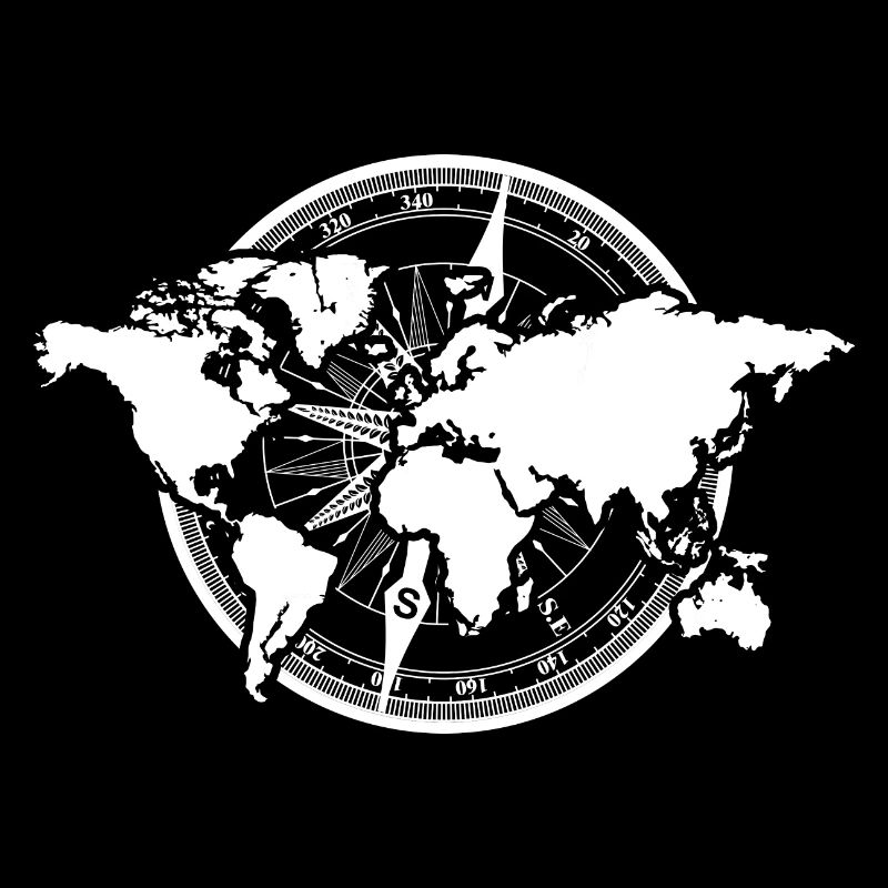 Globe Map Compass Travel Gift Carte du monde