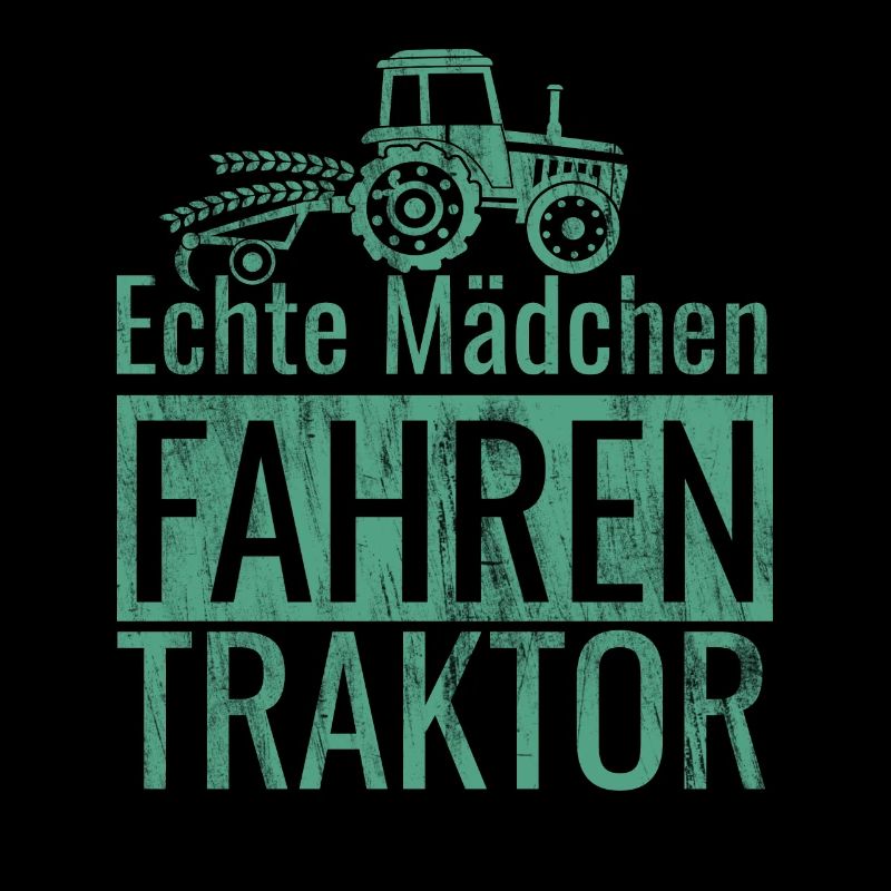 Echte Mädchen Fahren Traktor