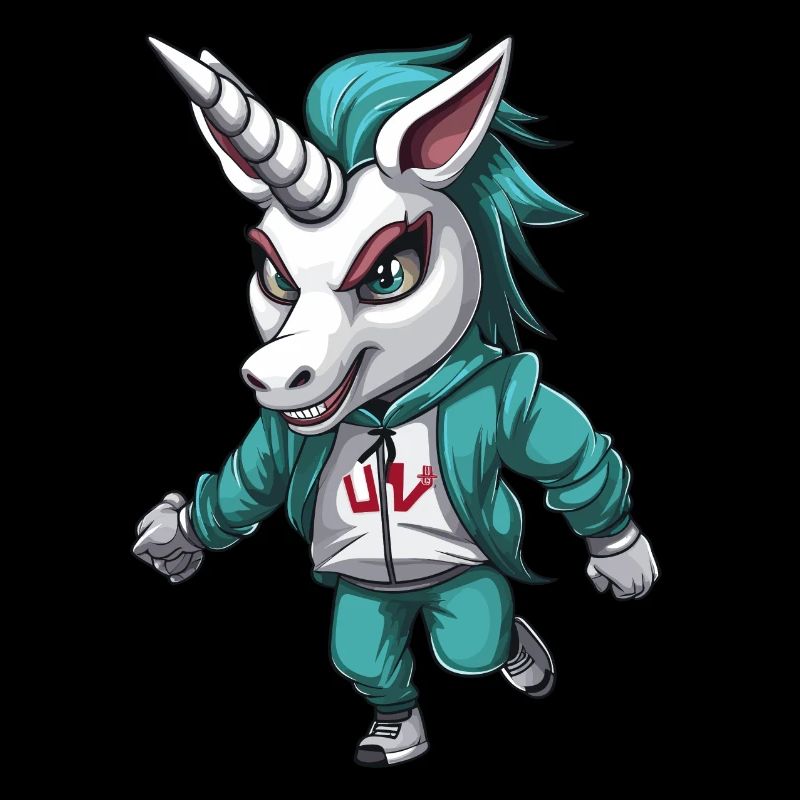 Grimmiges Einhorn Design - Mystische Magie