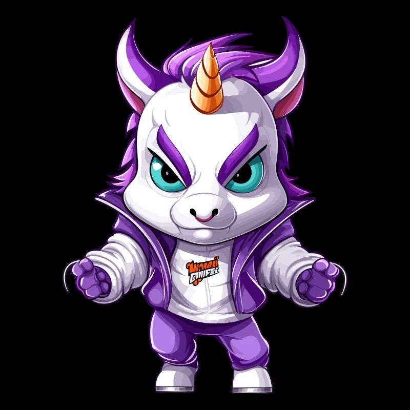 Grimmiges Einhorn Design - Mystische Magie