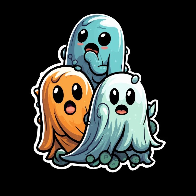 Sugary Ghost Trio Halloween Ghosts