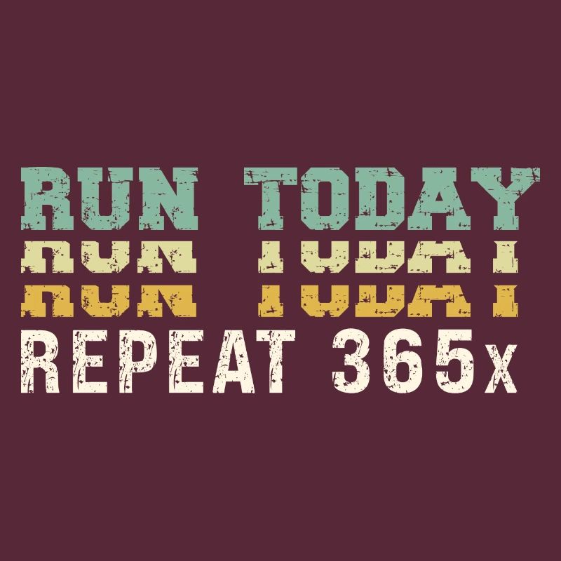 Retro Run Today Repeat 365 - Running Streak Runner