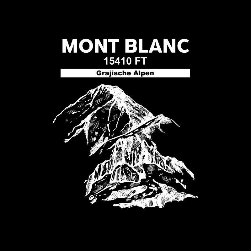 Mont Blanc Alps White Mountain 15410 FT Snowy