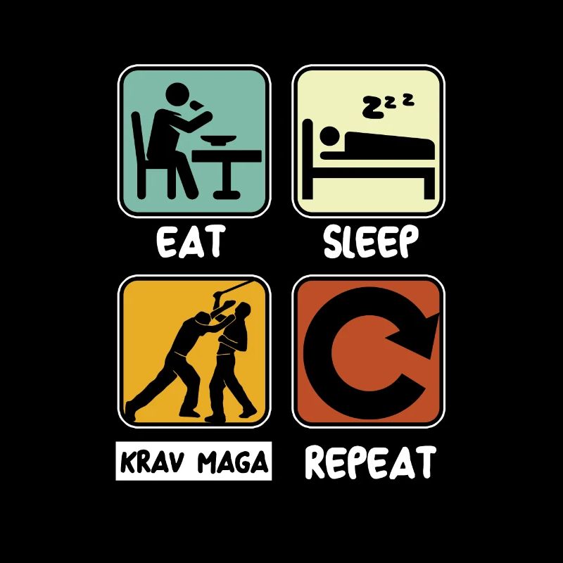 Mangez sommeil Krav Maga Répéter le combat d’arts martiaux