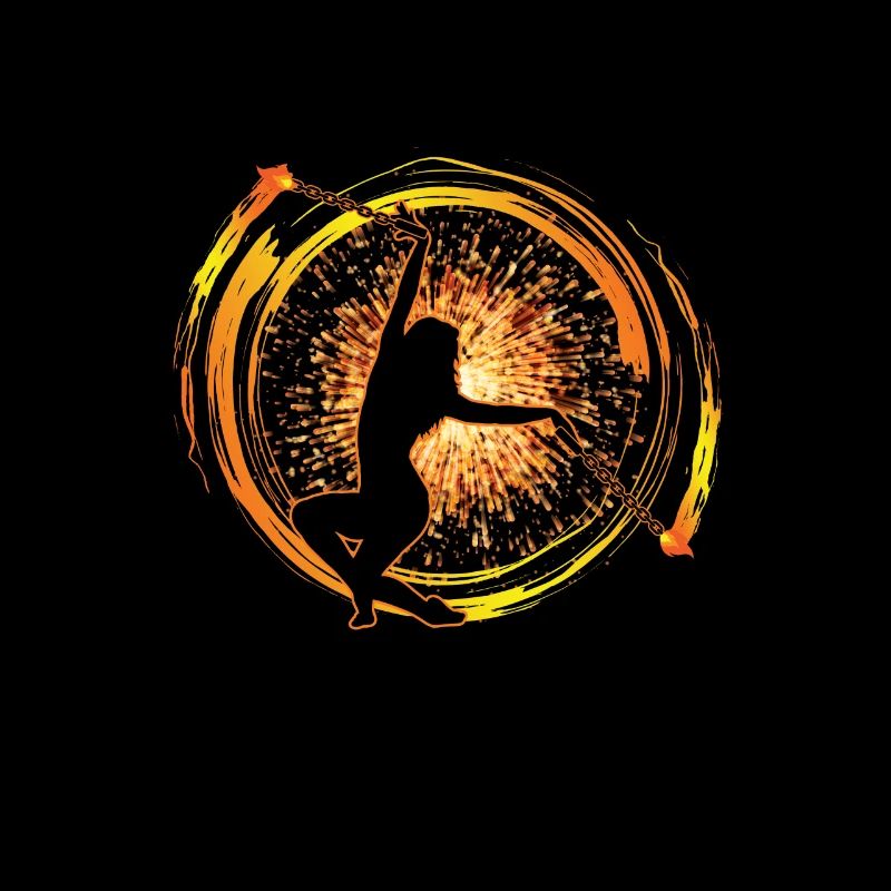Poi-Tänzer Fire Dancing Performing Art Singing