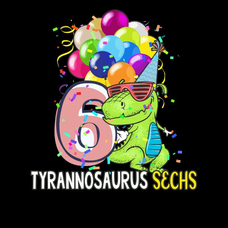 Dino Dinosaur TRex 6. birthday boy 6 years