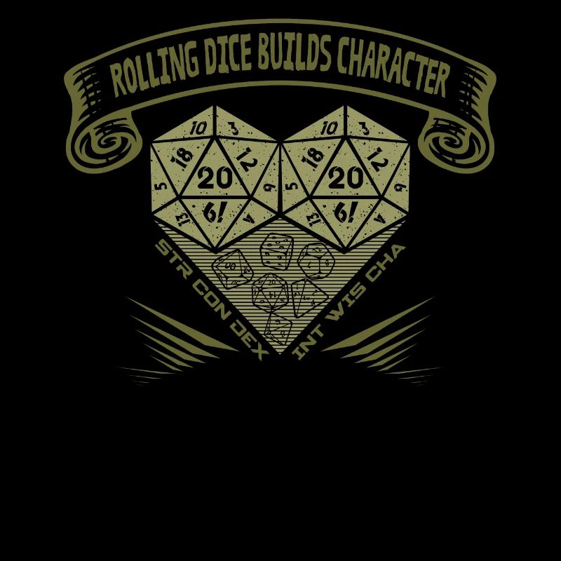 Rolling Dice Builds Character - D20 Tabletop RPG