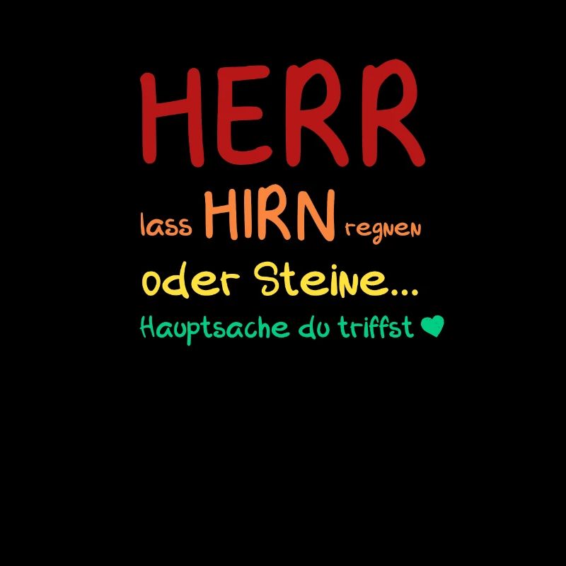 Herr lass Hirn regnen... oder Steine