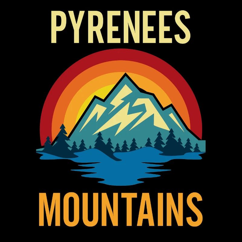 Coucher du soleil de montagnes des Pyrénées