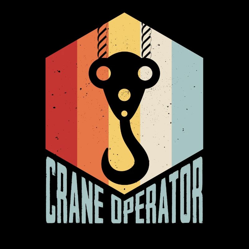 Retro Crane Construction Crane Vintage Crane Driver Crane Operator