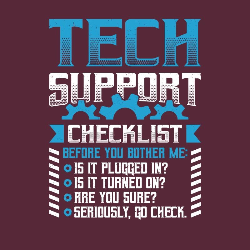 Funny Tech Support Checklist Helpdesk