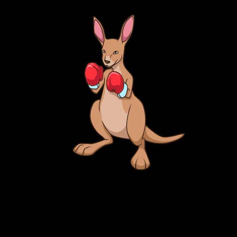 With boxing gloves - Cartoon Kangaroo Boxer