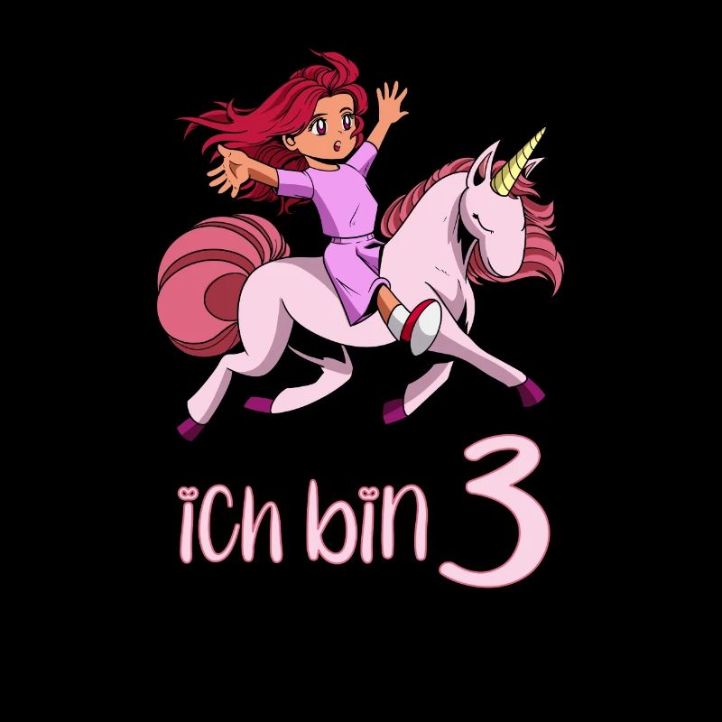 Geburtstagsshirt Einhorn - 3 Geburtstag Mädchen