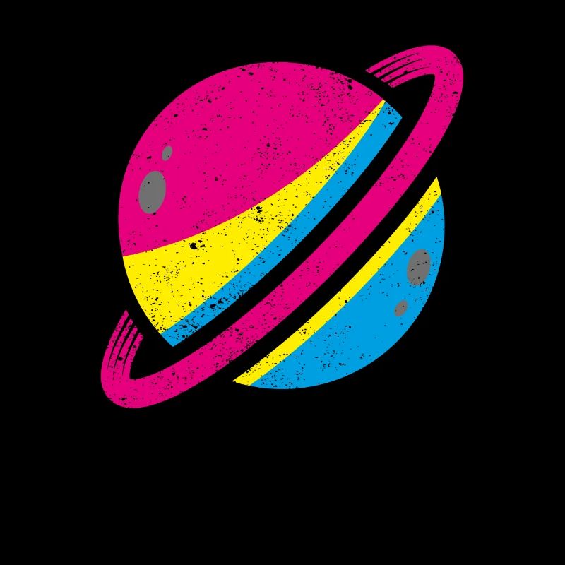 Saturn Pan Flag Queer LGBT Gift Pansexual