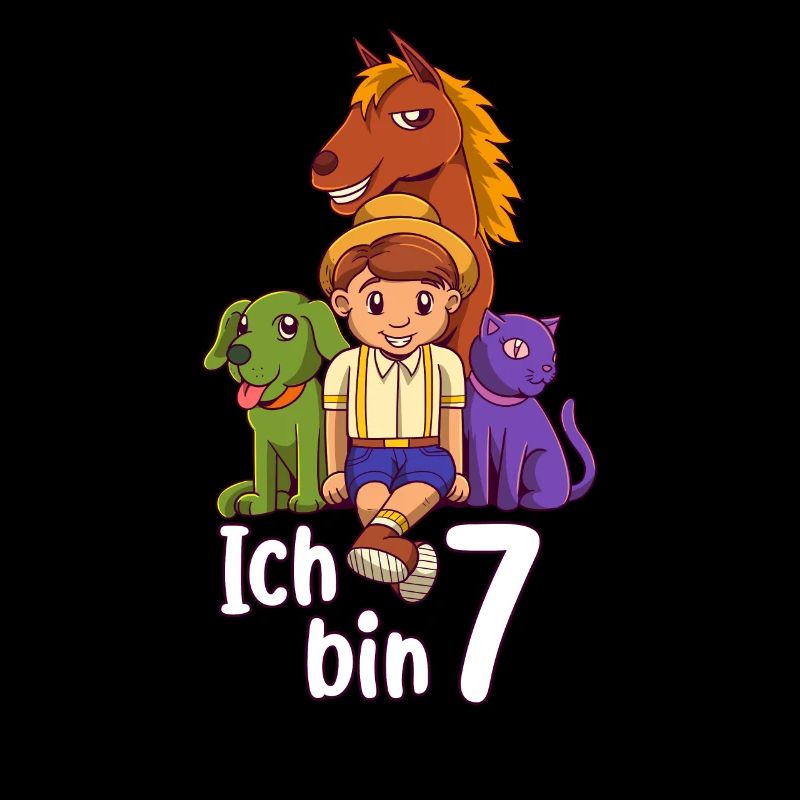 Geburtstagsshirt Bauernhof - 7 Geburtstag Junge