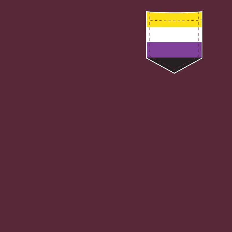 LGBTQ Non-Binary Pride Flag Pocket